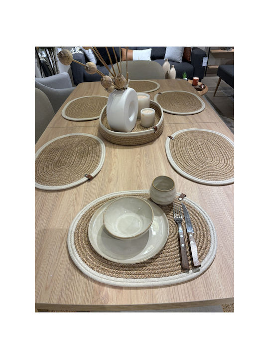 SteweHome Tischsets Korbweide Grau 40x30cm 7 Stück