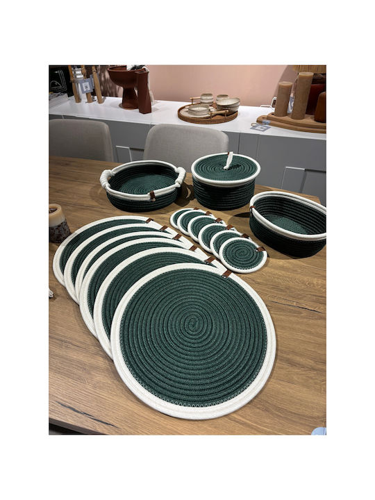 SteweHome Σουπλά Ψάθινο Πράσινο 33x33cm 15τμχ SteweHome Σουπλά Ψάθινο Πράσινο 33x33cm 15τμχ