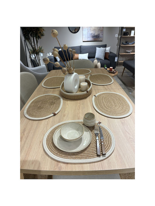SteweHome Tischsets Korbweide Grau 40x30cm 7 Stück