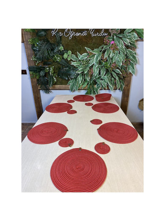 SteweHome Tischsets Korbweide Rote 33x33cm 13 Stück