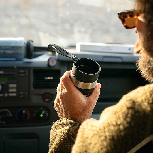 Primus Handled Tumbler Θερμός Ανοξείδωτο 350ml Γκρι με Καλαμάκι και Λαβή