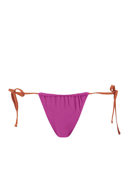 Bikini Brazil με Κορδονάκια Ροζ