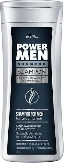 Joanna Men Power Hair for Grey Hair Σαμπουάν Ενυδάτωσης & Διατήρησης Χρώματος για Όλους τους Τύπους Μαλλιών 200ml