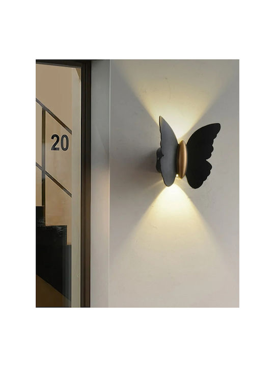 SteweHome Modern Wall Lamp with Integrated LED Black