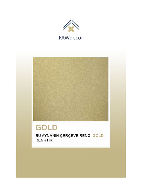 SteweHome SteweHome Badezimmerspiegel aus MDF 28x36cm Gold