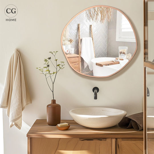 SteweHome STE-009418-V25625-129458 Καθρέπτης από MDF 90x90cm Μπρονζέ