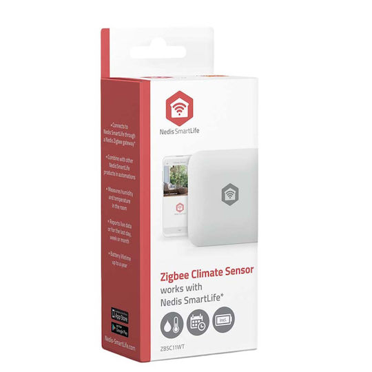 Nedis Intelligenter Zigbee Temperatur- und Feuchtigkeitssensor Weiß