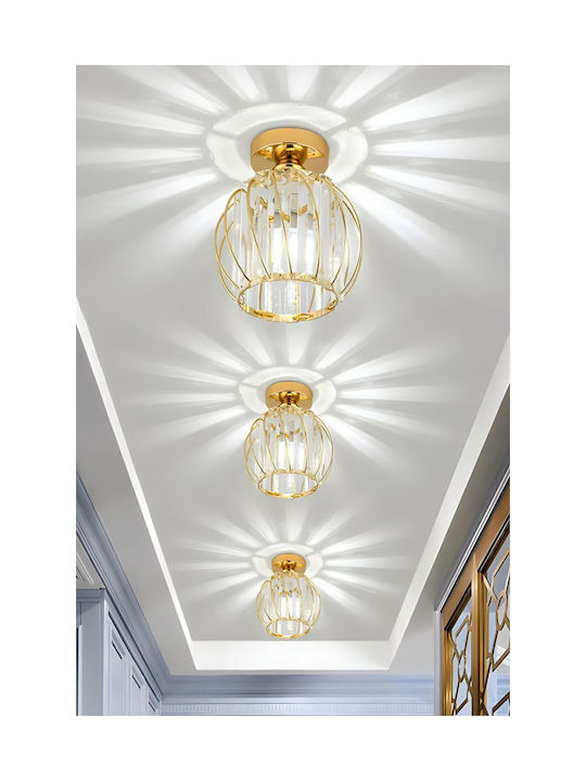 SteweHome Ceiling Light 25cm Gold with E27 Socket