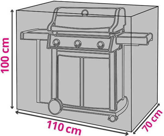 ToolLand Husă Grătar Verde cu Protecție UV 100x70x110cm