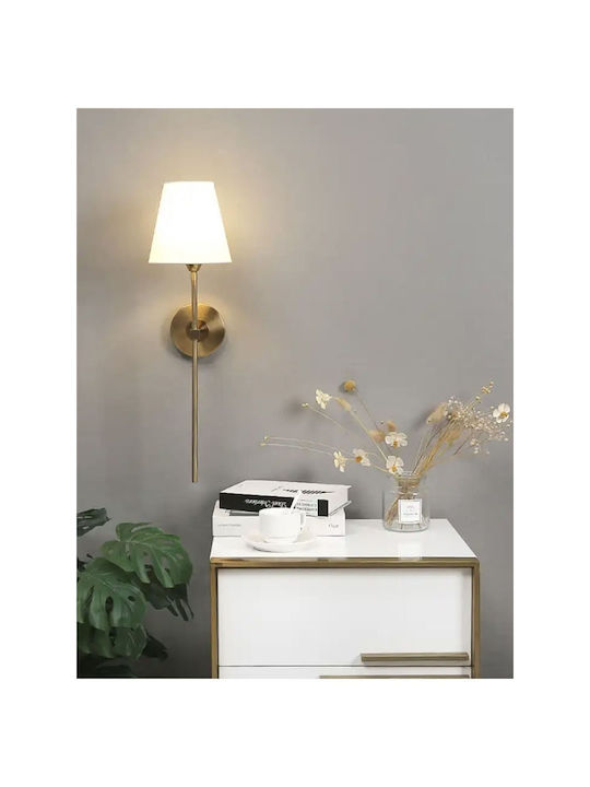 SteweHome Modern Wall Lamp with E27 Socket Gold