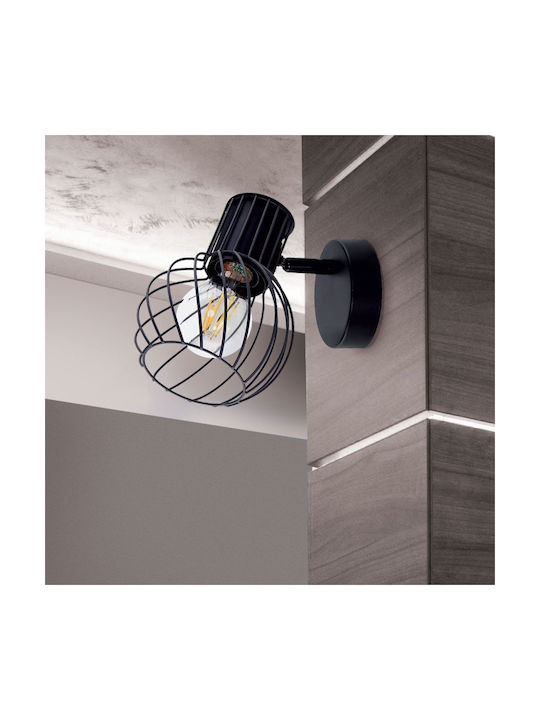 Vivalux Wall Lamp with E14 Socket Black 12x12x15cm
