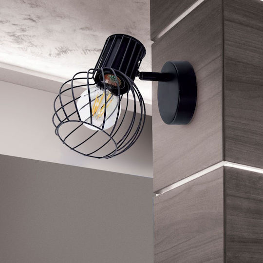 Vivalux Wall Lamp with E14 Socket Black 12x12x15cm
