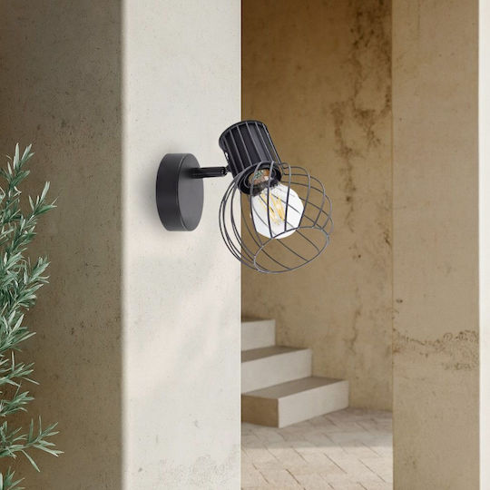 Vivalux Wall Lamp with E14 Socket Black 12x12x15cm
