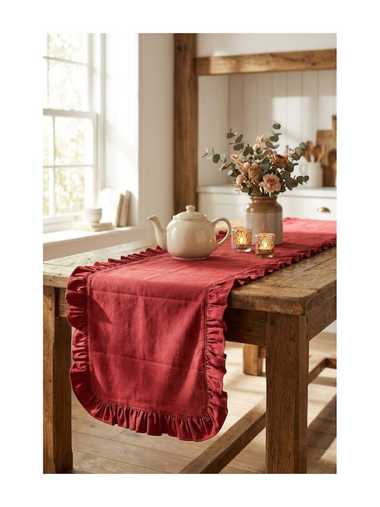 SteweHome Tablecloth Frilly 50x150cm