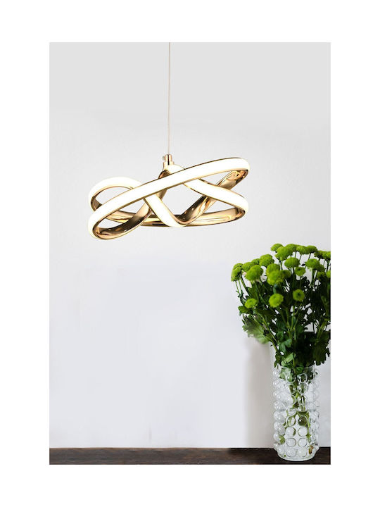 SteweHome Κρεμαστό Φωτιστικό Κίτρινο LED 25x50x61εκ.