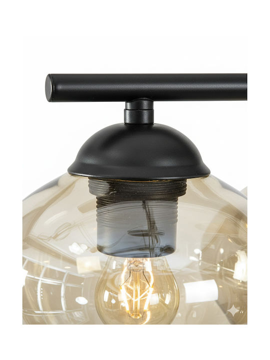 SteweHome Brown Pendant Ceiling Light with E27 Socket 30x46x20cm