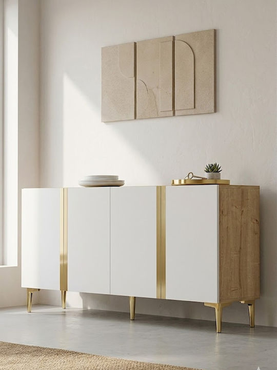 Έπιπλο Τηλεόρασης Χρυσό Μ150xΠ32xΥ75cm