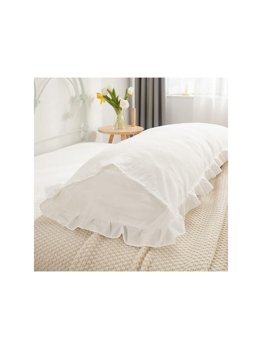 SteweHome Fată De Pernă Albă 50x130cm