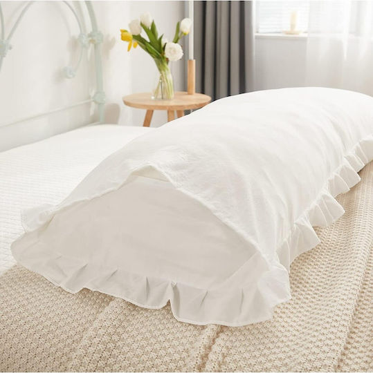 SteweHome Μαξιλαροθήκη Λευκό 50x130εκ.