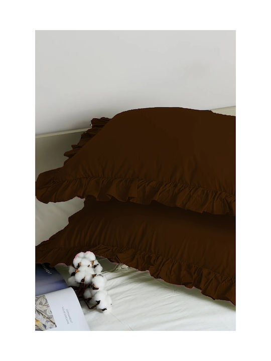 SteweHome Set Brown Pillowcases 50x70cm