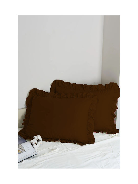SteweHome Set Brown Pillowcases 50x70cm