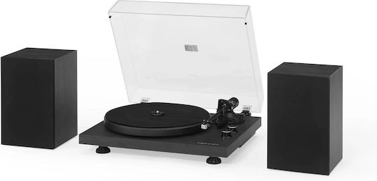 Crosley C62 Pick-Up Cu Transmisie Cu Curea Și Preamp Încorporat Cu Difuzoare Negru