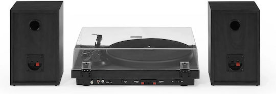 Crosley C62 Pick-Up Cu Transmisie Cu Curea Și Preamp Încorporat Cu Difuzoare Negru