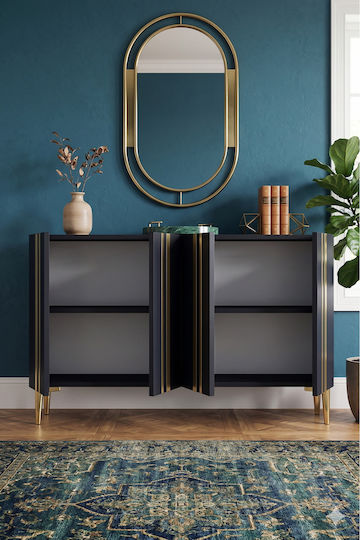Sideboard Holz Grau 120x32x75cm