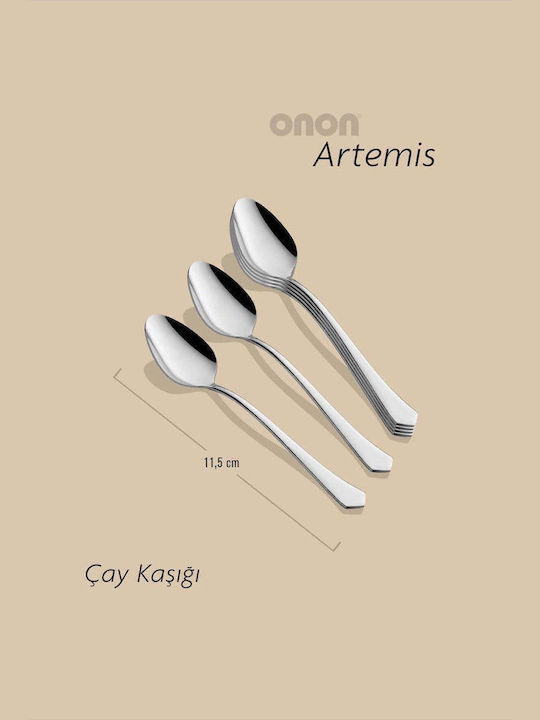 SteweHome Καφέ/Τσαγιού Ανοξείδωτα Ασημί STE-023422-P23422 6τμχ