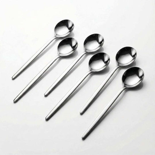 SteweHome Set Linguri Desert / Înghețată Inox Argintii 6 Bucăți