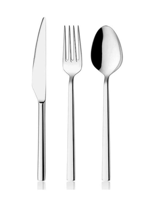 SteweHome Cutlery Set Stainless Steel White 24 Pieces