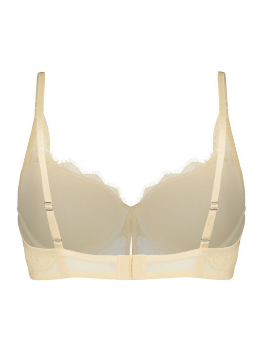 Yellow Bra for Plunge with Underwire