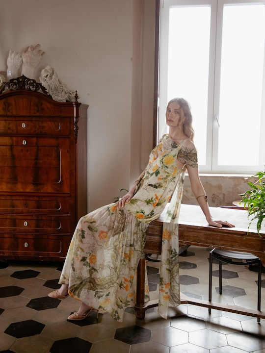Sommer Maxi Abendkleid Mit Blumenmuster