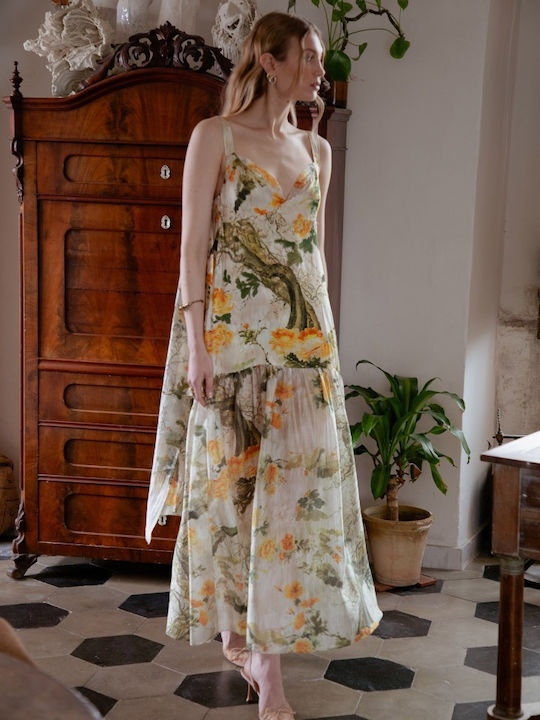 Sommer Maxi Abendkleid Mit Blumenmuster