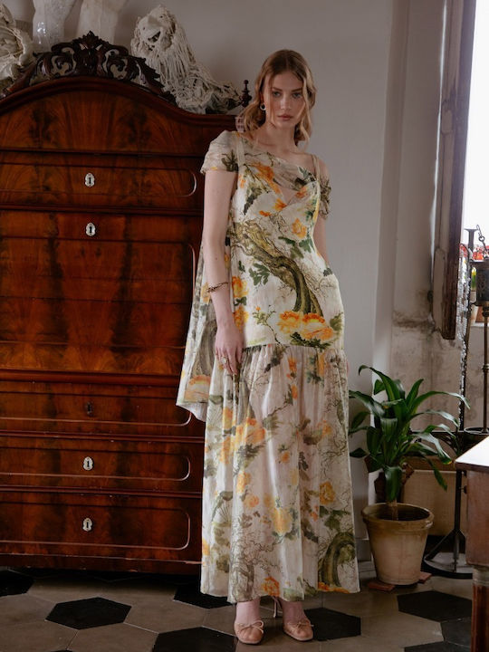 Sommer Maxi Abendkleid Mit Blumenmuster