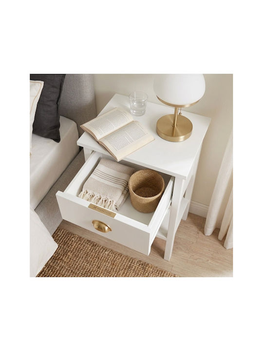 Wooden Gold Bedside Table 40x35x70cm