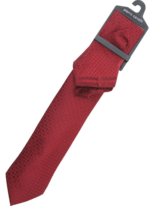 Stefansxxl Set of Men's Printed Ties in Burgundy Colour