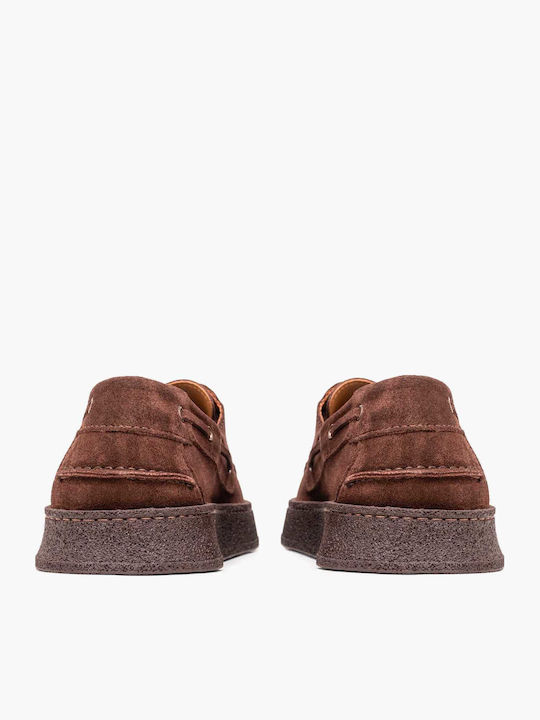 Δερμάτινα Ανδρικά Boat Shoes σε Καφέ Χρώμα