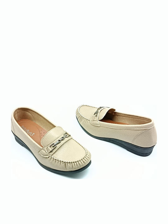 Γυναικεία Loafers σε Μπεζ Χρώμα