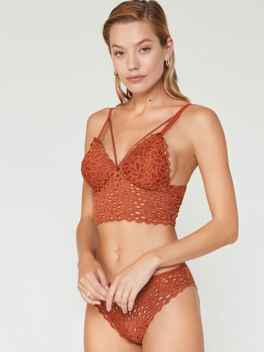 Cansoy Lace Underwear Set with Bralette & Brazil Tile Liona 319