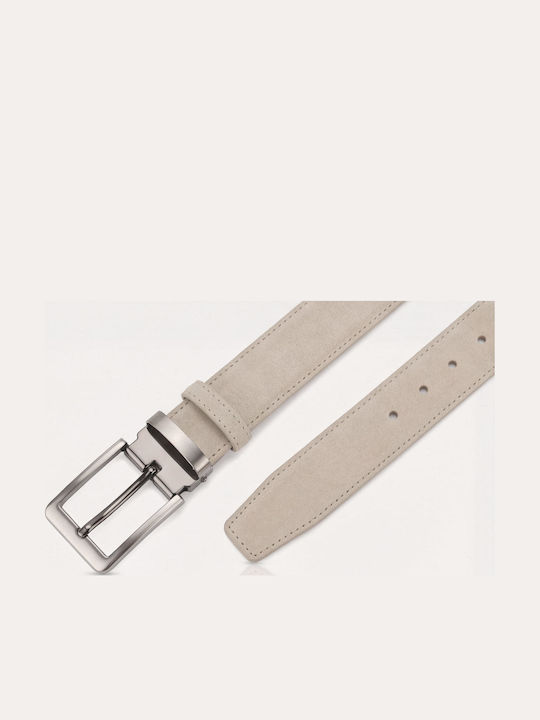 Men's Leather Beige Belt