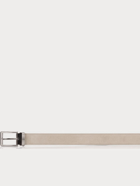 Men's Leather Beige Belt