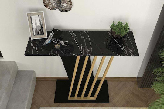 Wooden Gold Console L90xW60xH77cm