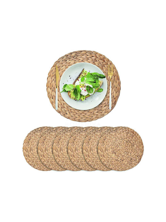 SteweHome SteweHome Tischsets Rund Stoff Braun 46cm