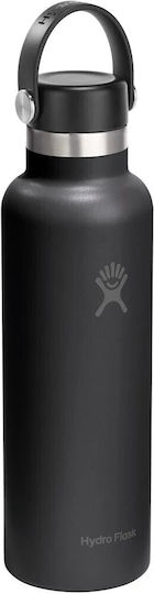 Hydro Flask Standard Mouth Μπουκάλι Θερμός 600ml Black