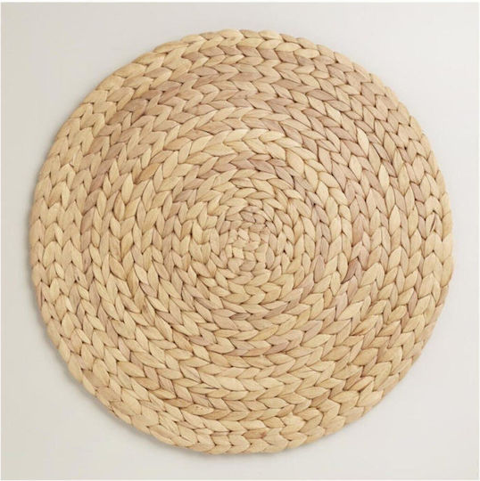 SteweHome Σουπλά Στρογγυλό Ψάθινο Λευκό 48cm 6τμχ SteweHome Σουπλά Στρογγυλό Ψάθινο Λευκό 48cm 6τμχ