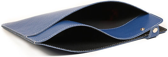 Leder Aktenmappe A4 Blau Royal Tasche 23x32 15bli02 1502-23