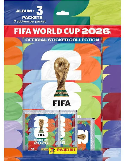 Panini Αυτοκόλλητα FIFA World Cup 2026 Album + 3 Packs για Παιδιά 3+ Ετών 21τμχ
