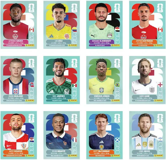 Panini Αυτοκόλλητα FIFA World Cup 2026 για Παιδιά 3+ Ετών 7τμχ
