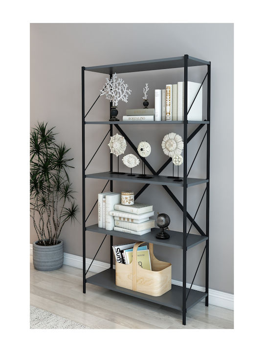 Gray Bookcase 50x24x150cm
